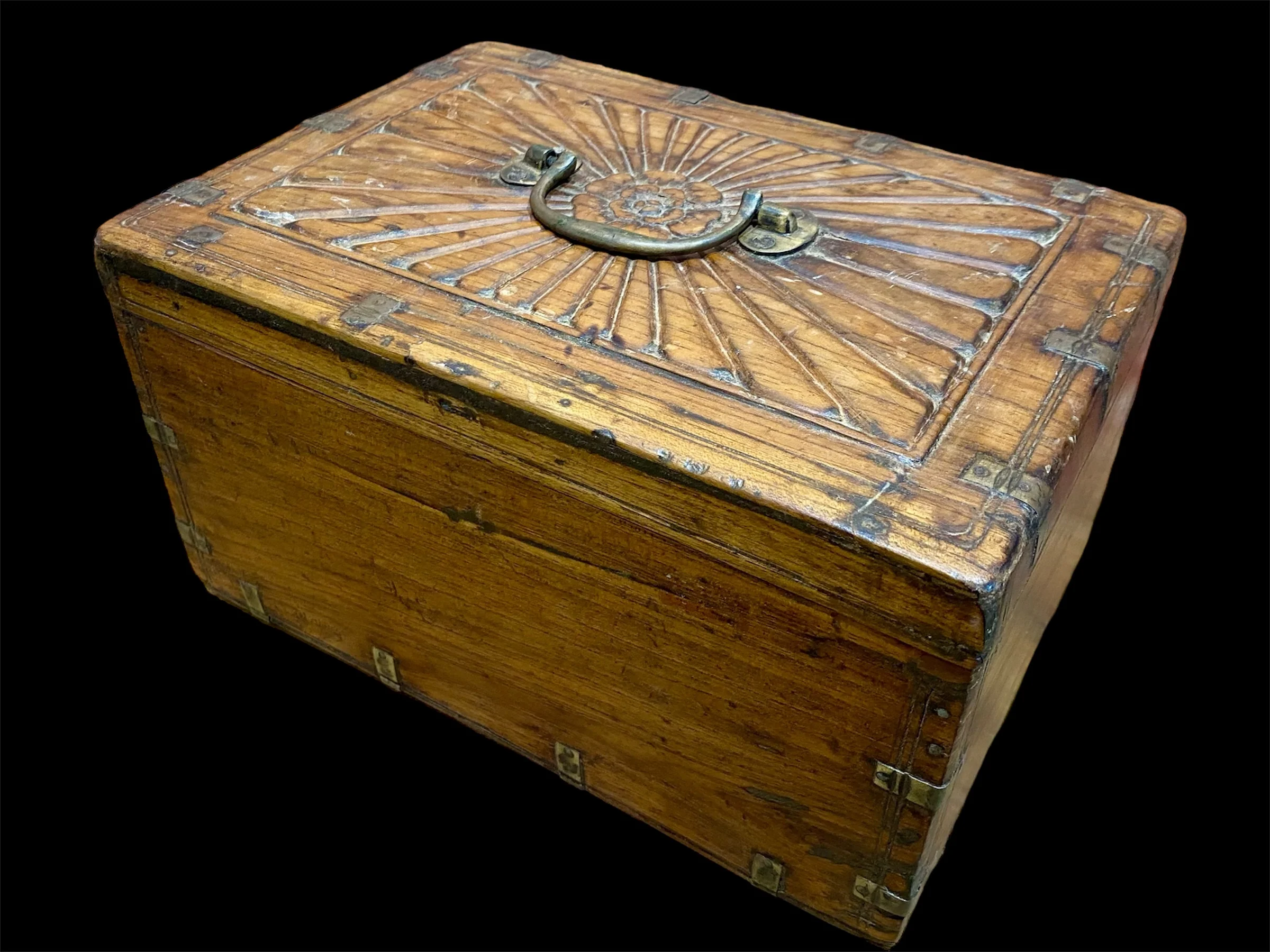 Antique Carved Wood Box