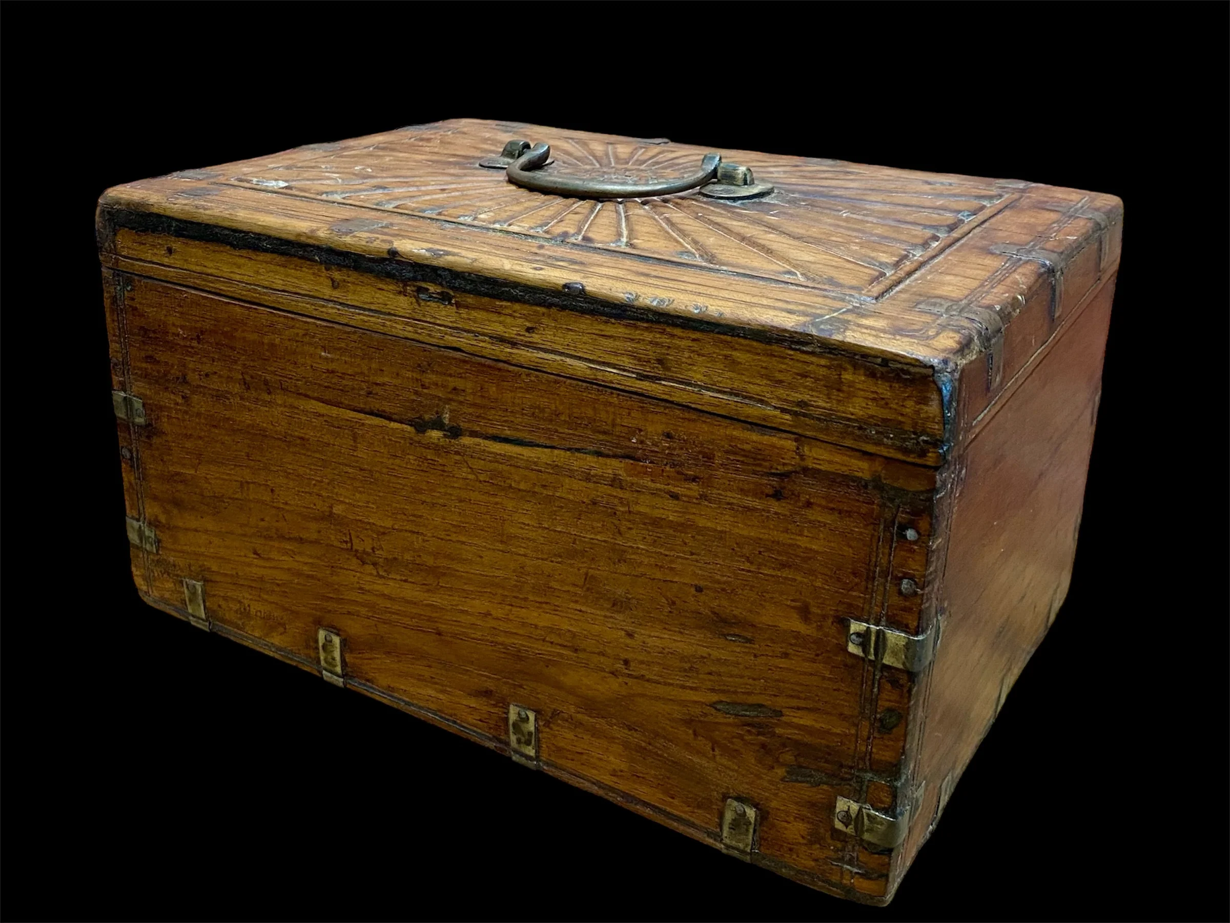 Antique Carved Wood Box - Image 2