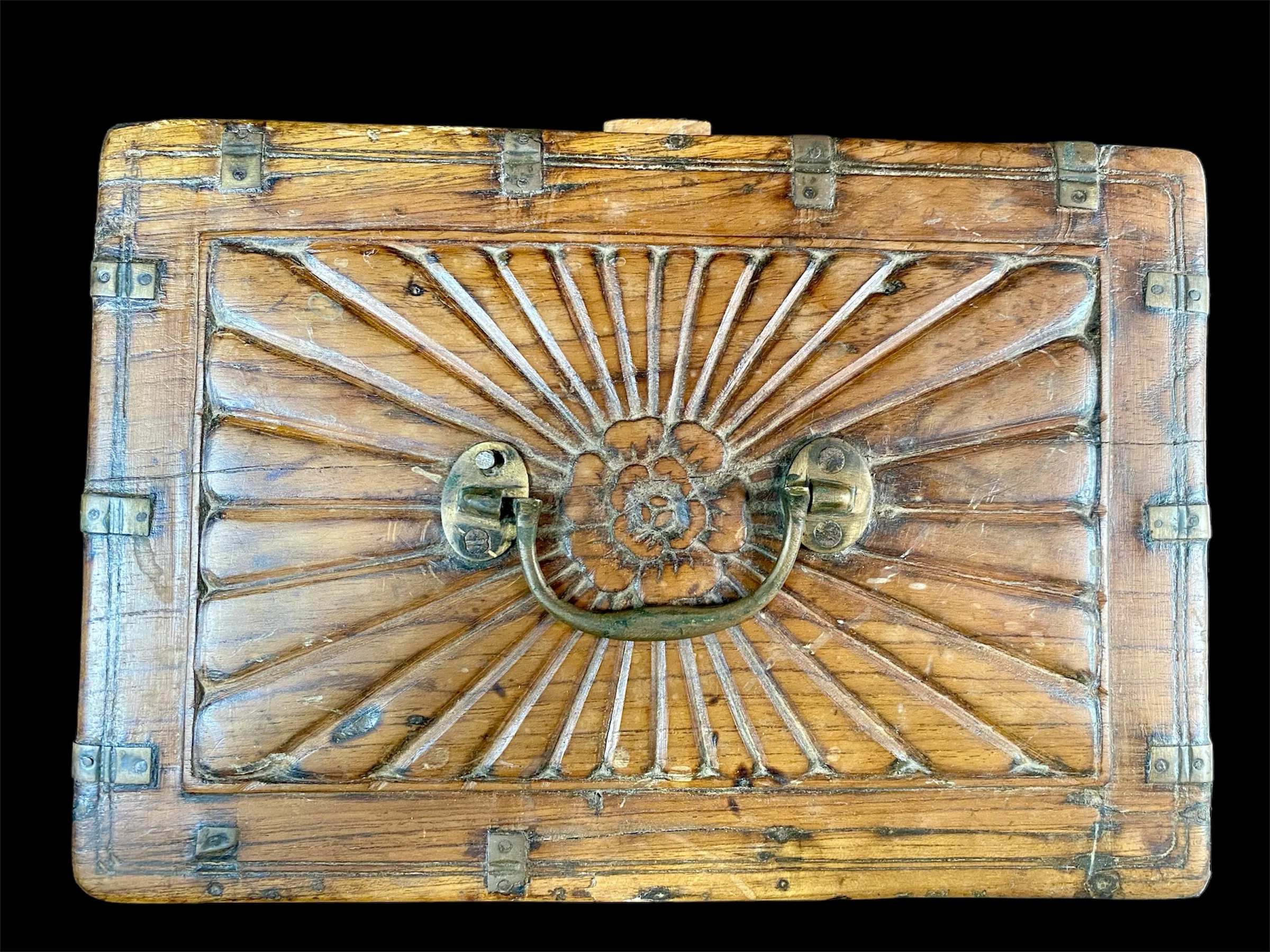 Antique Carved Wood Box - Image 6