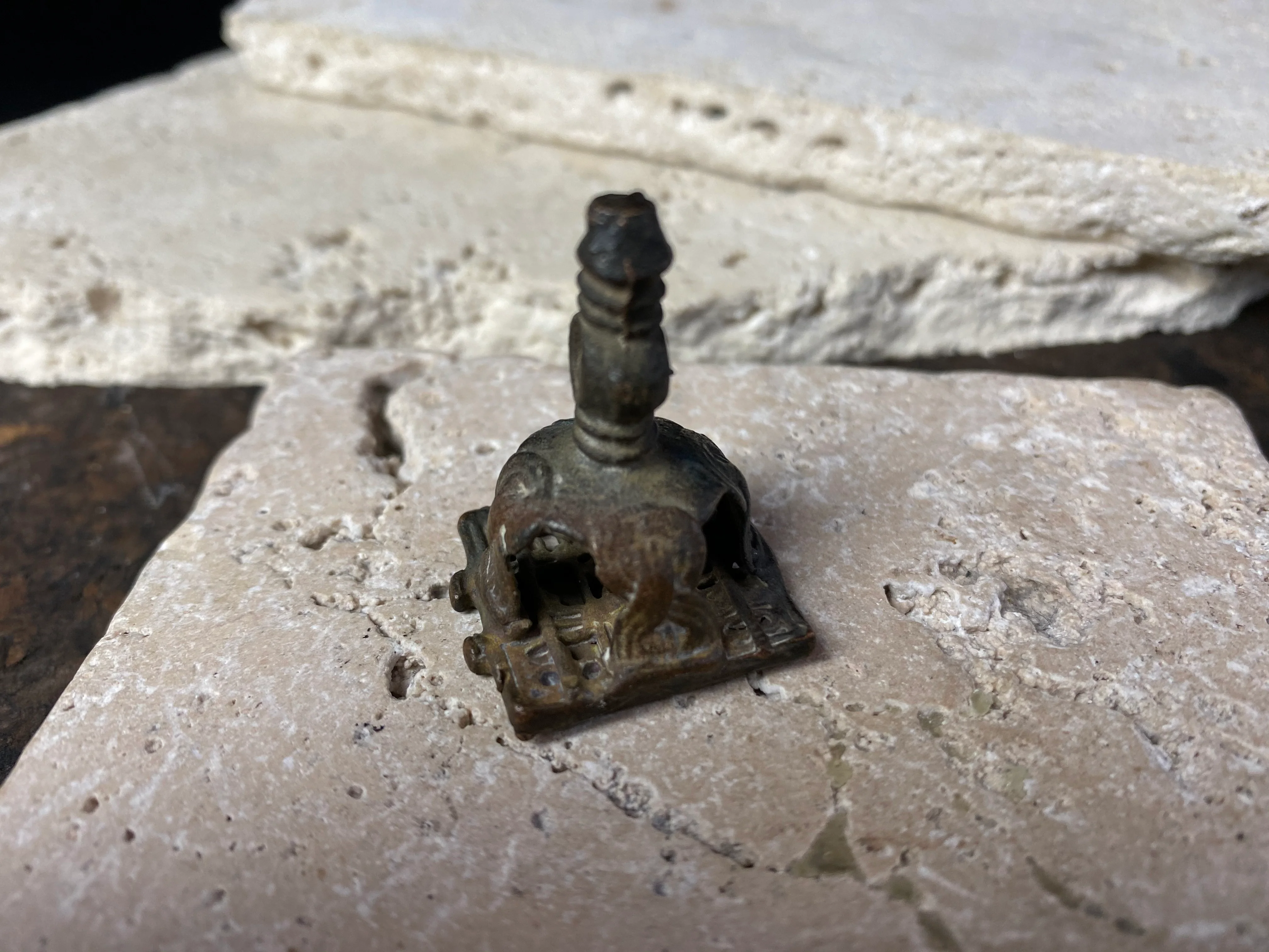 Antique Copper Bronze Temple Stamps - Image 3