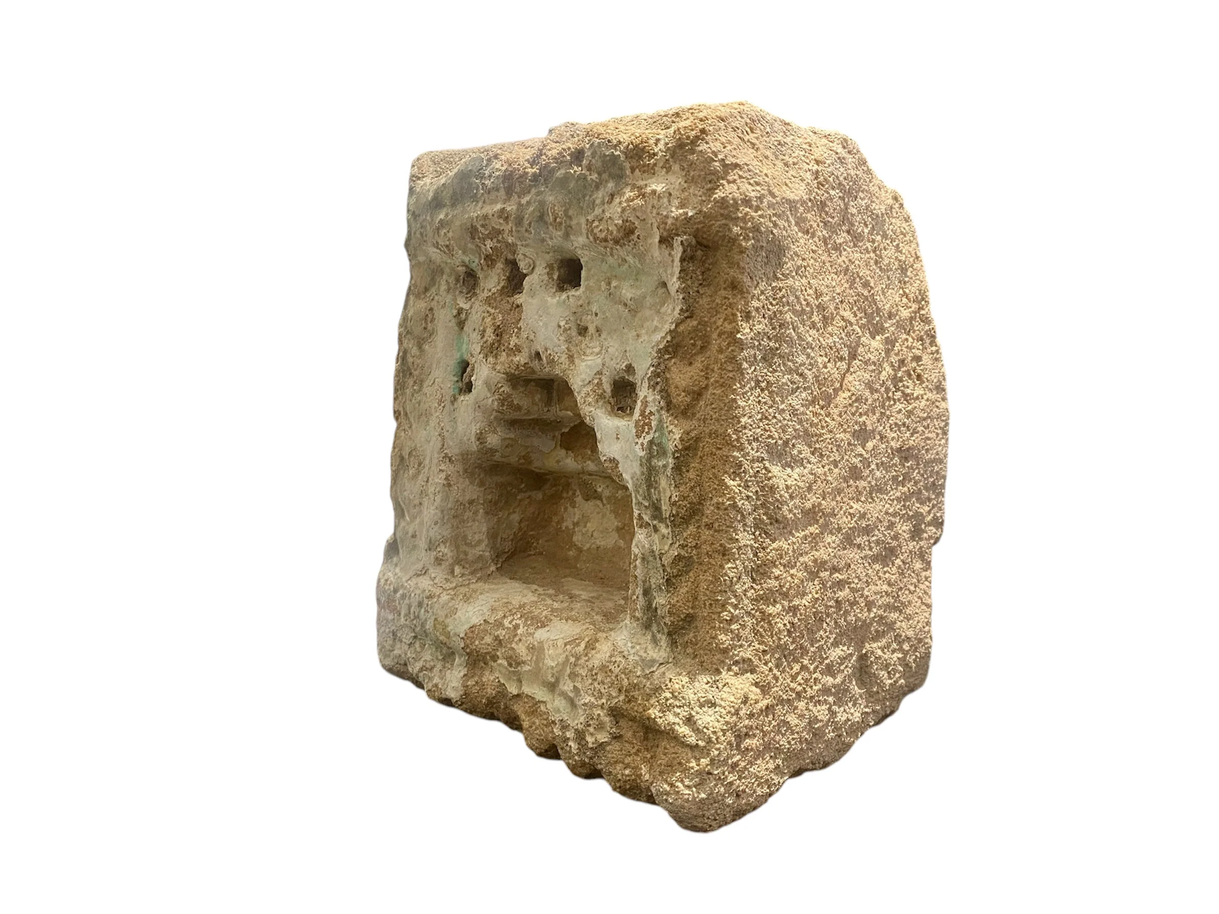 Antique Indian Hand Carved Stone Wall Shrine - Image 2
