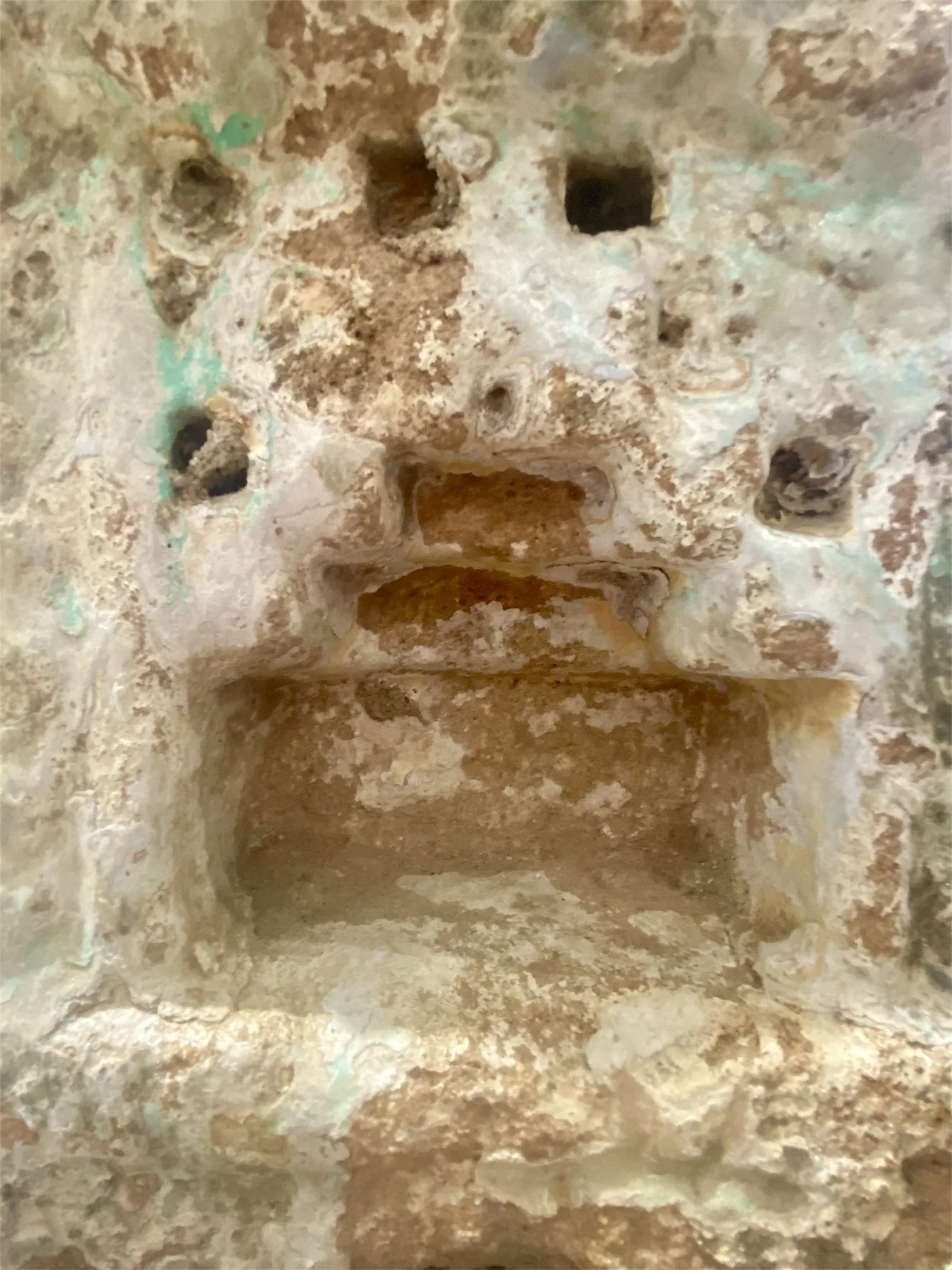 Antique Indian Hand Carved Stone Wall Shrine - Image 5