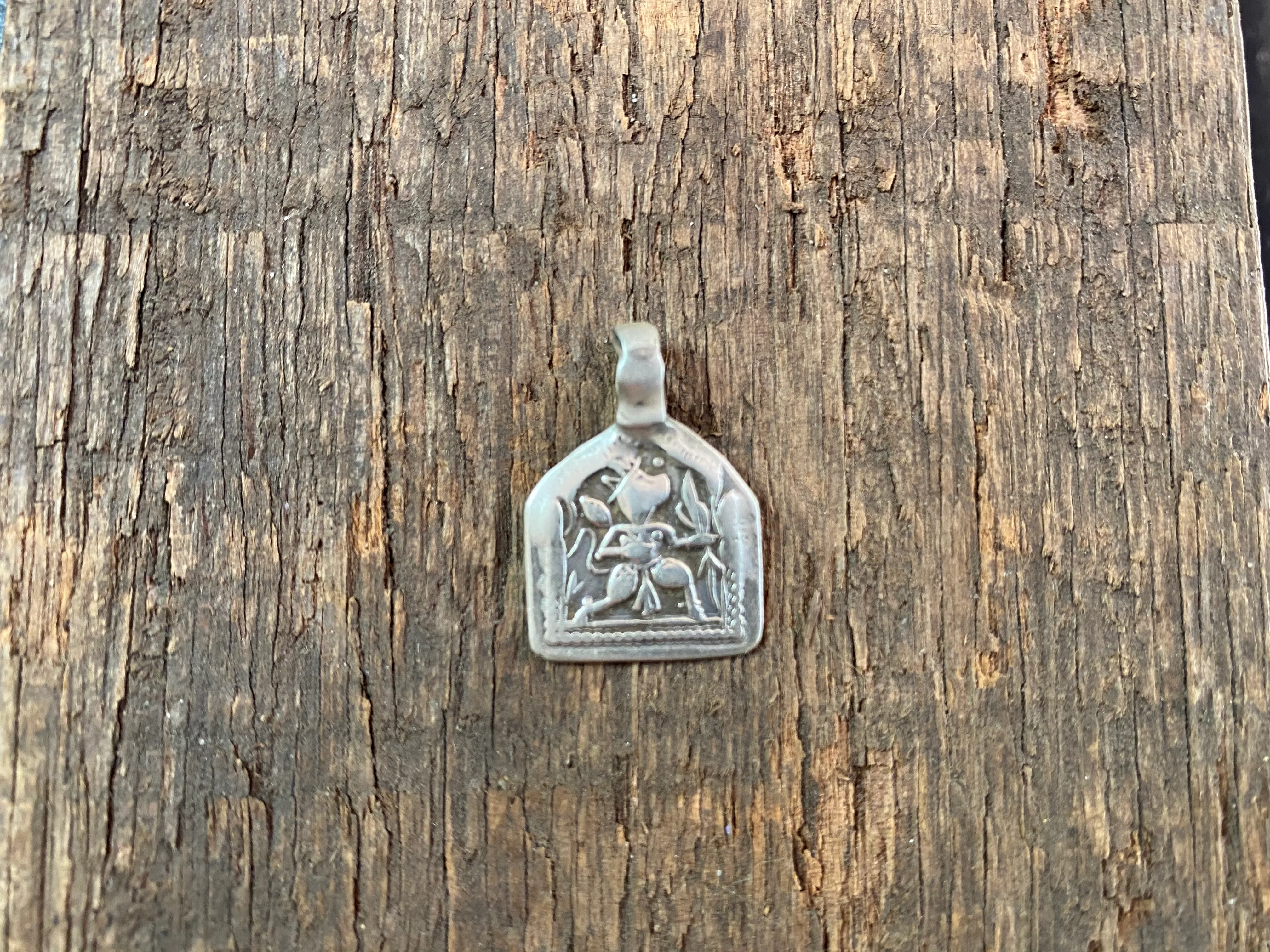 Antique Silver Tribal Amulet Pendants - Hanuman - Image 3