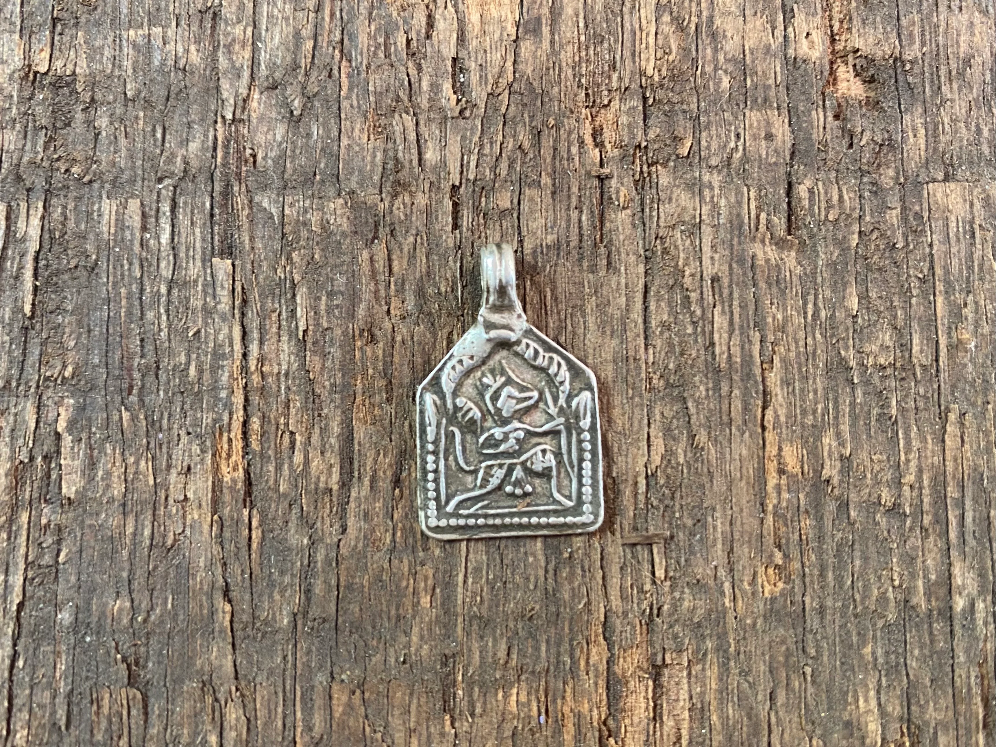 Antique Silver Tribal Amulet Pendants - Hanuman - Image 4