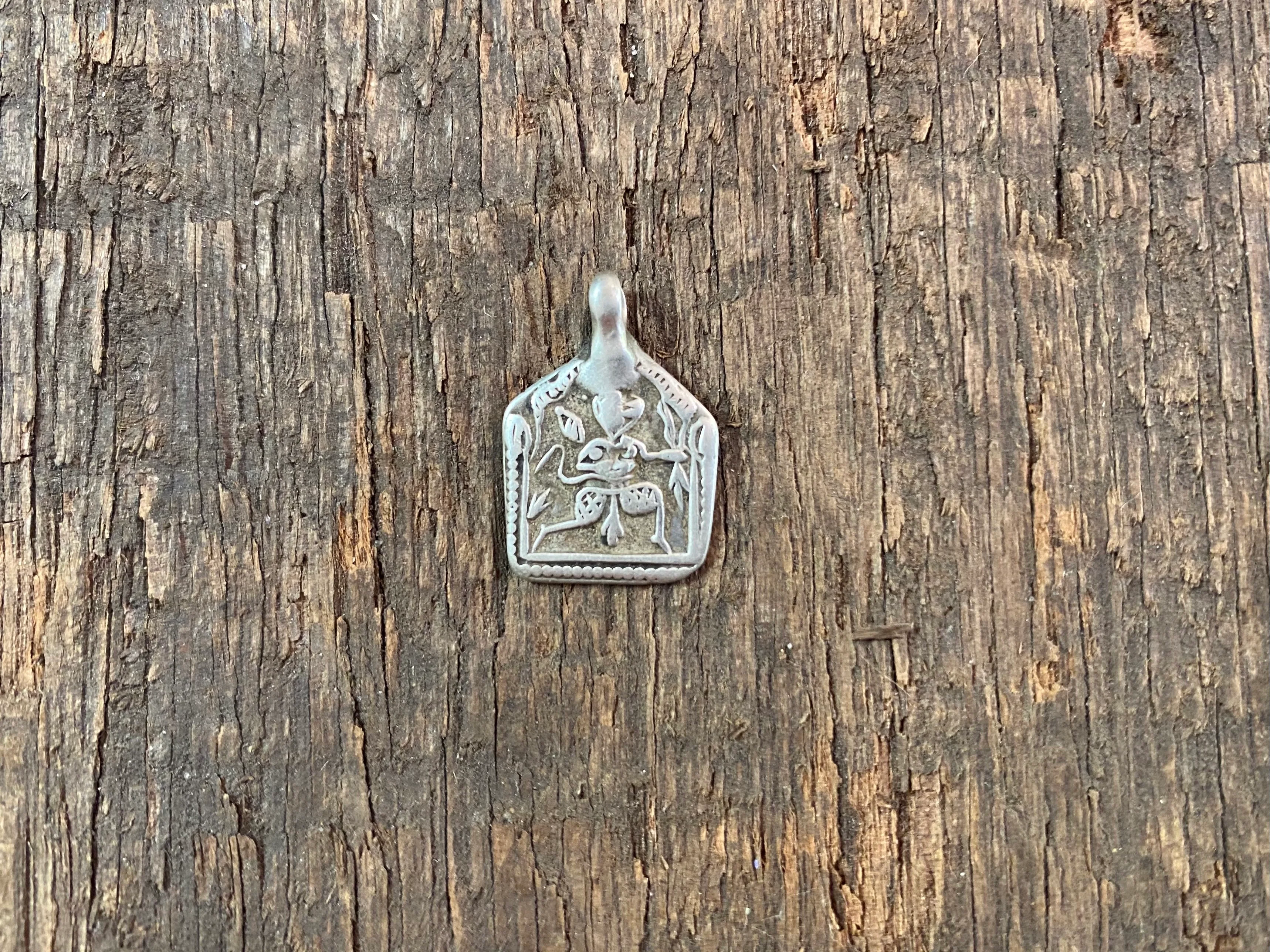 Antique Silver Tribal Amulet Pendants - Hanuman - Image 5