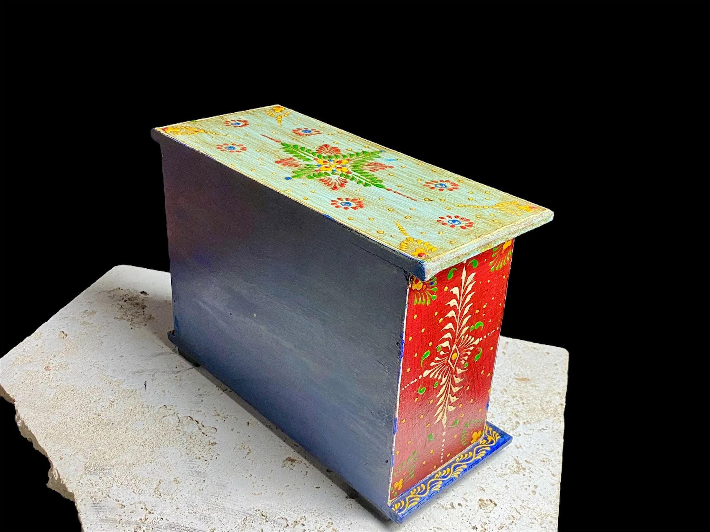 Decorative Painted Cabinet With Six Drawers - Image 5
