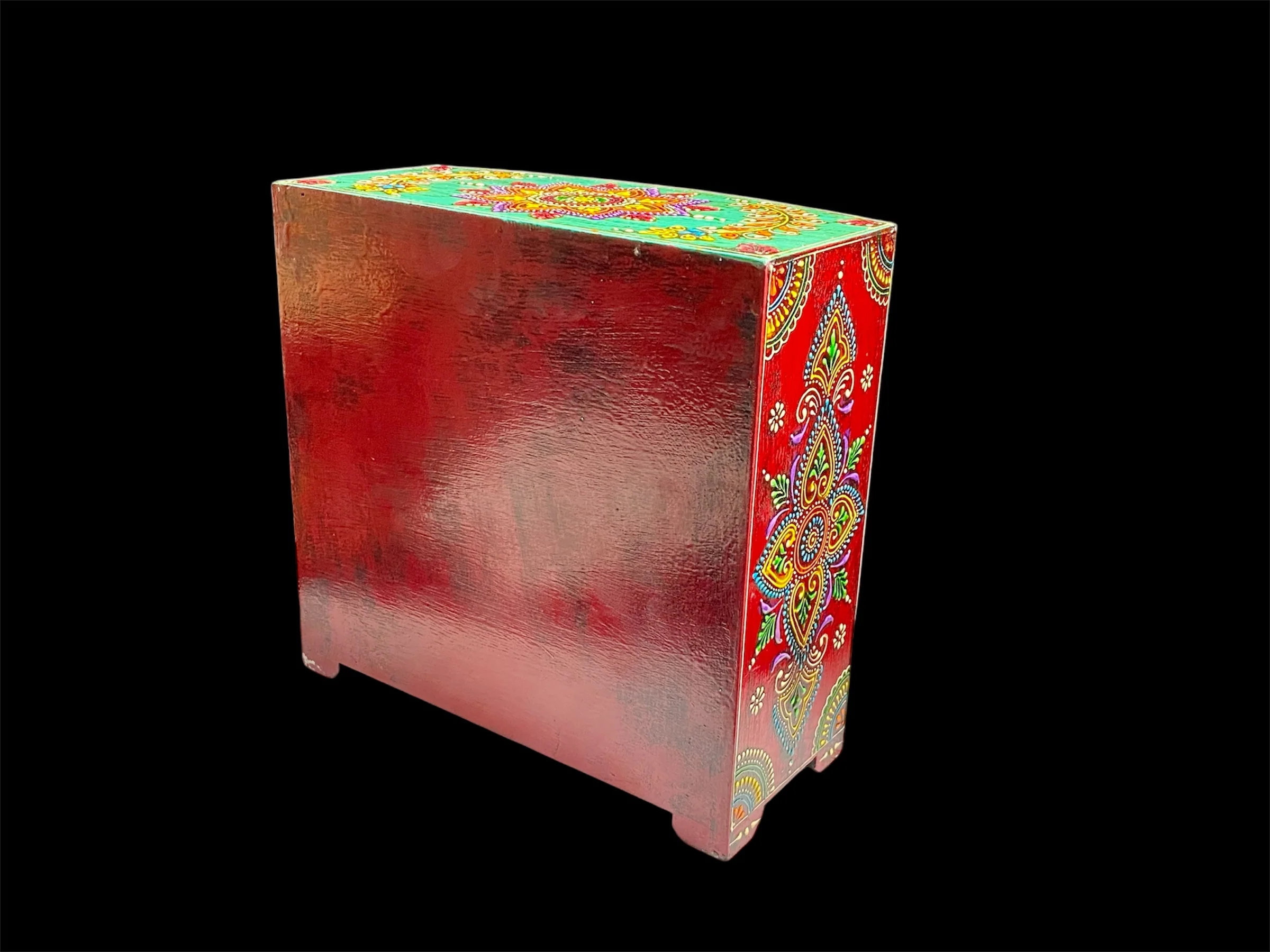 Decorative Painted Chest With Three Drawers - Image 5