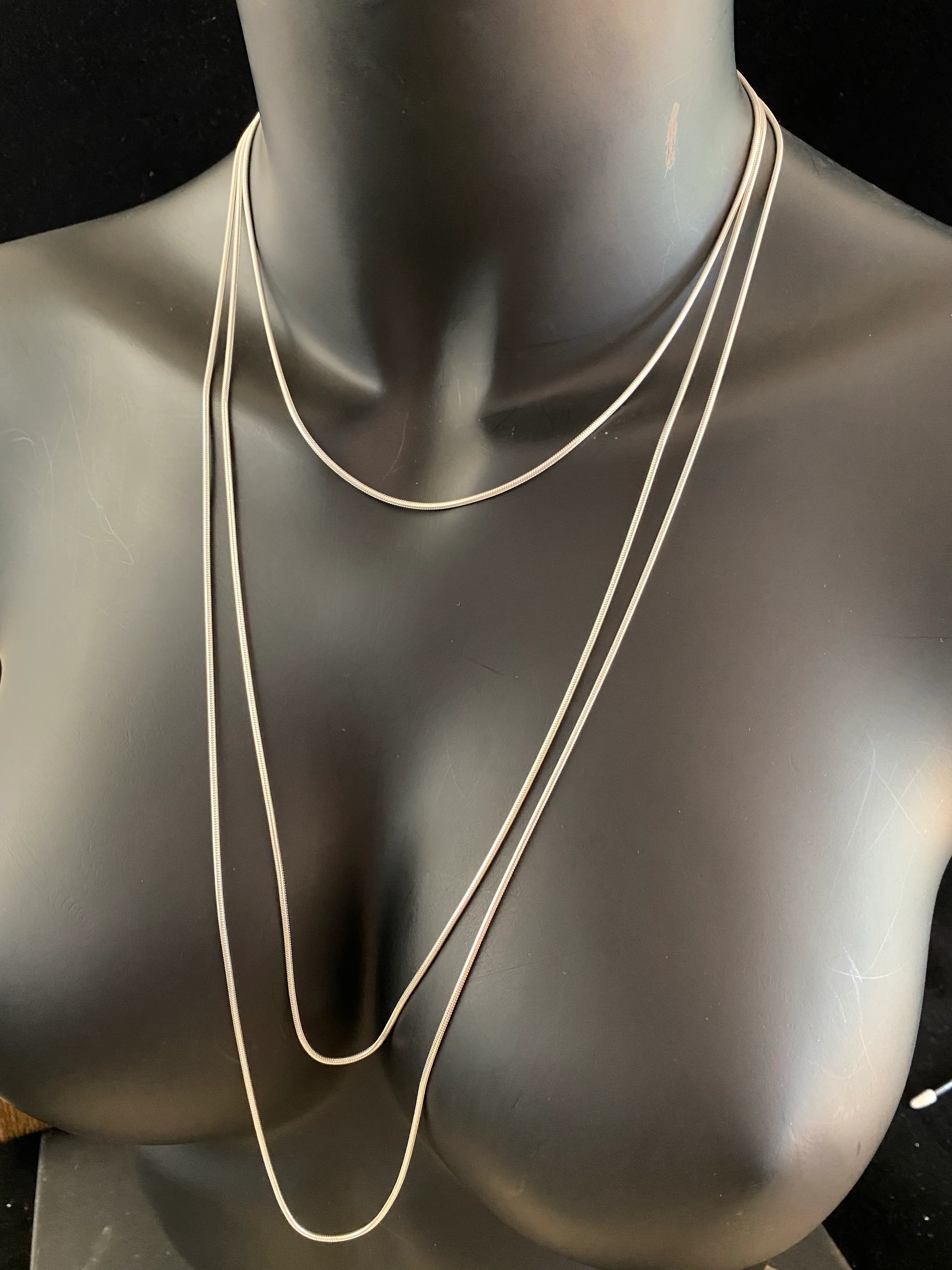 Fine Sterling Silver Snake Chain - 1.4 mm Diameter - Image 2