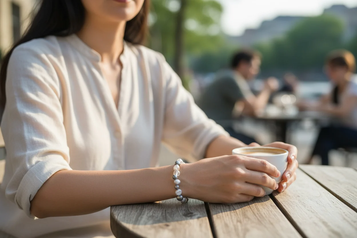 Freshwater Pearl And Rock Crystal Bracelet - Image 2