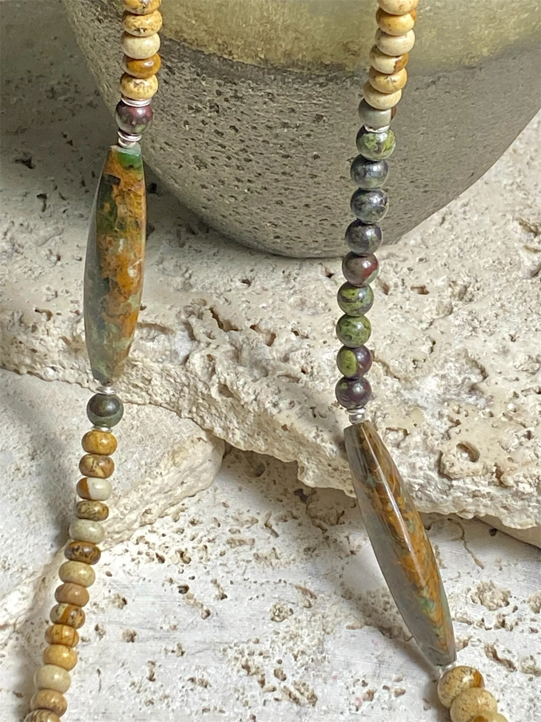 Jasper, Bloodstone And Amber Necklace - Image 5