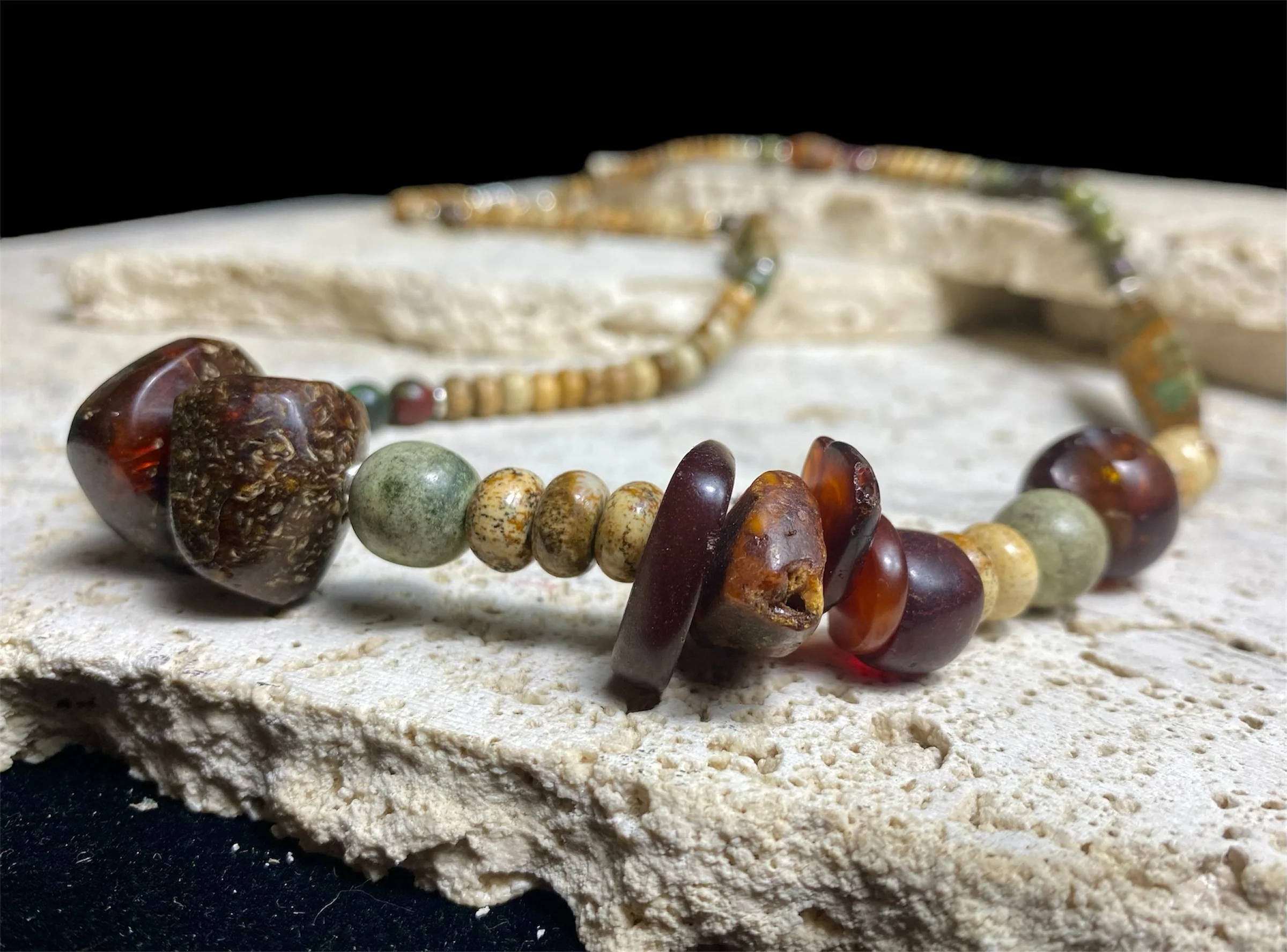 Jasper, Bloodstone And Amber Necklace - Image 7