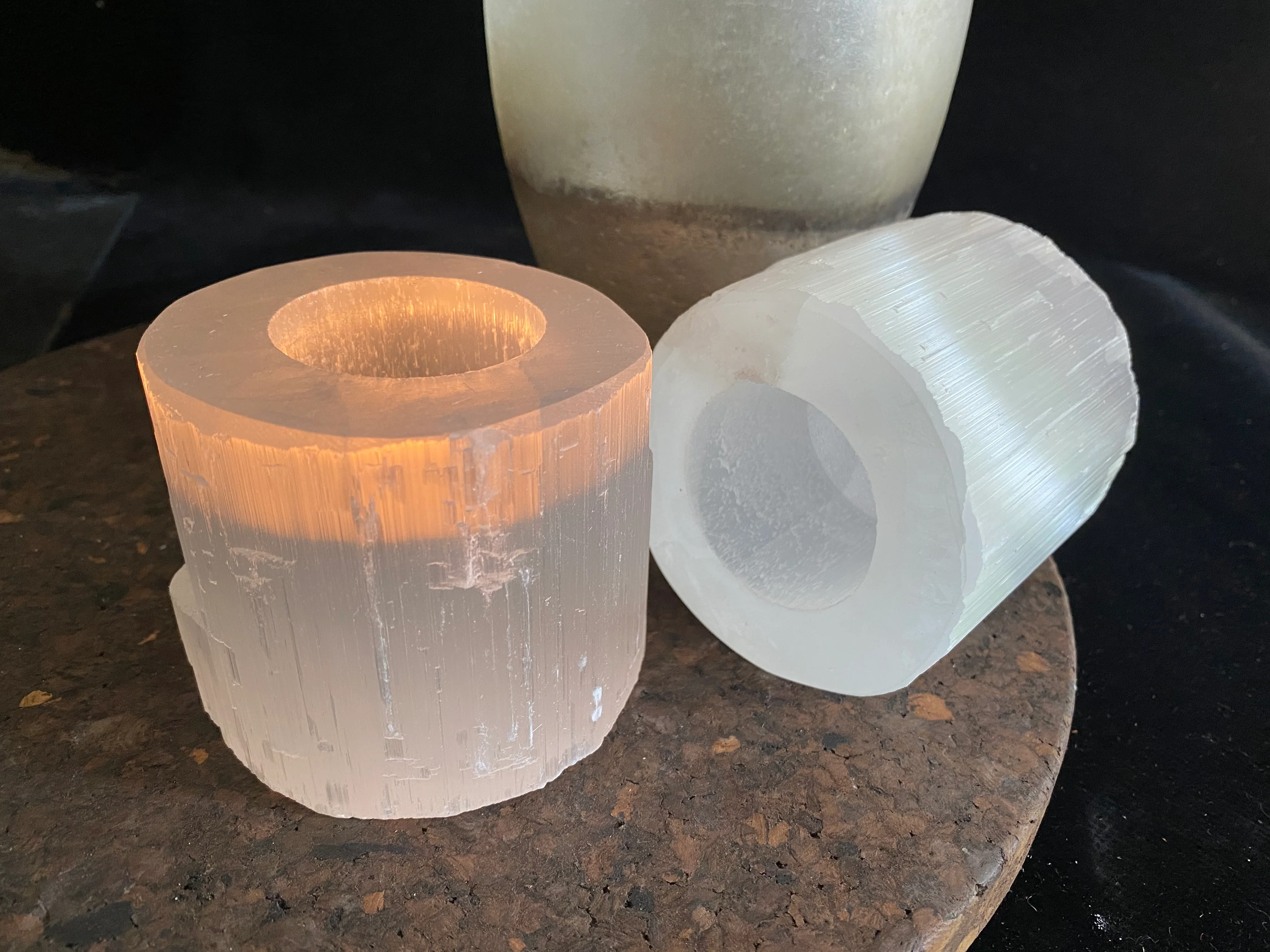 Selenite Crystal Tealight Holders - Image 3