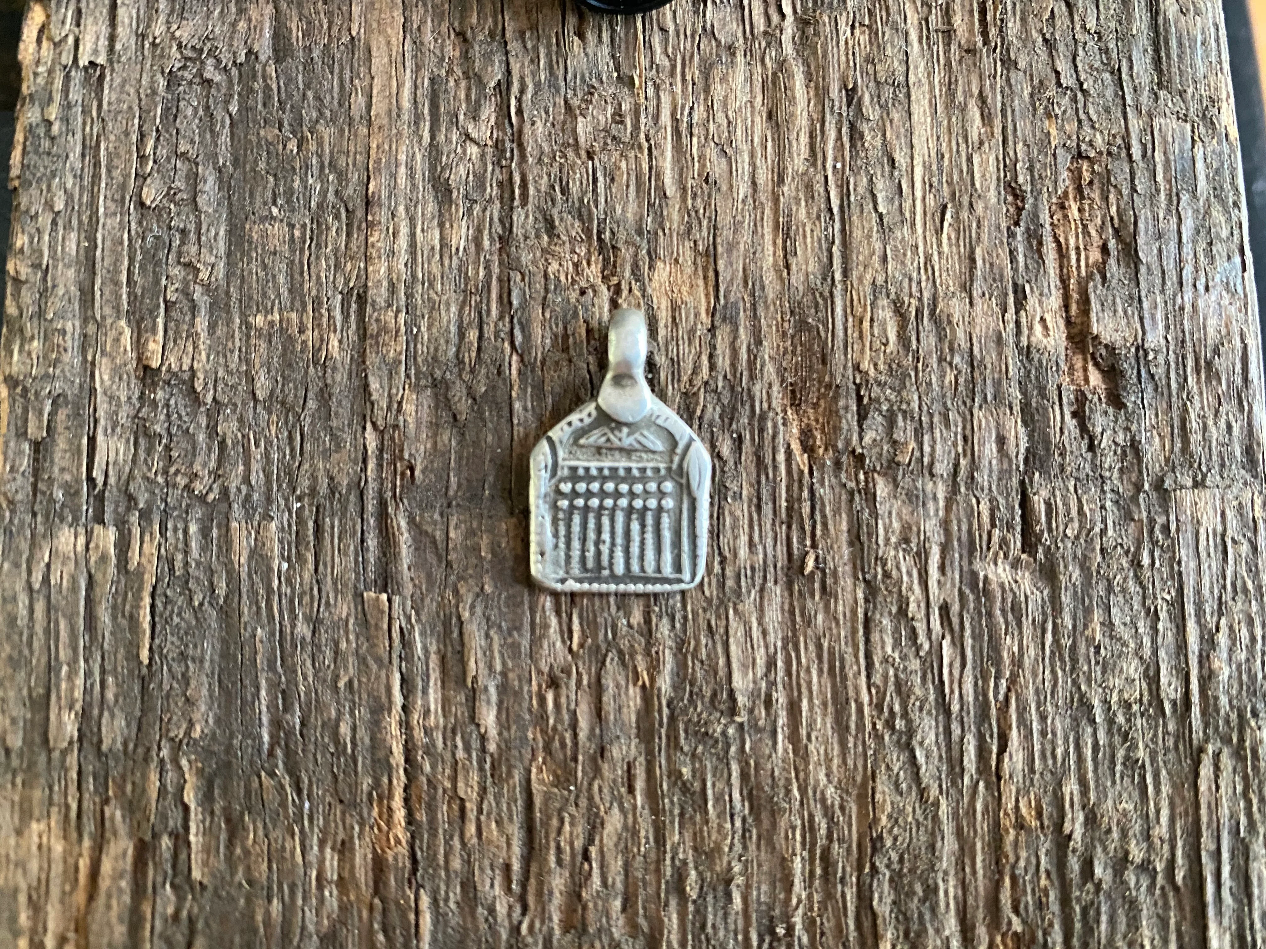 Antique Silver Tribal Amulet Pendants - Skanda or Kartikeya - Image 3
