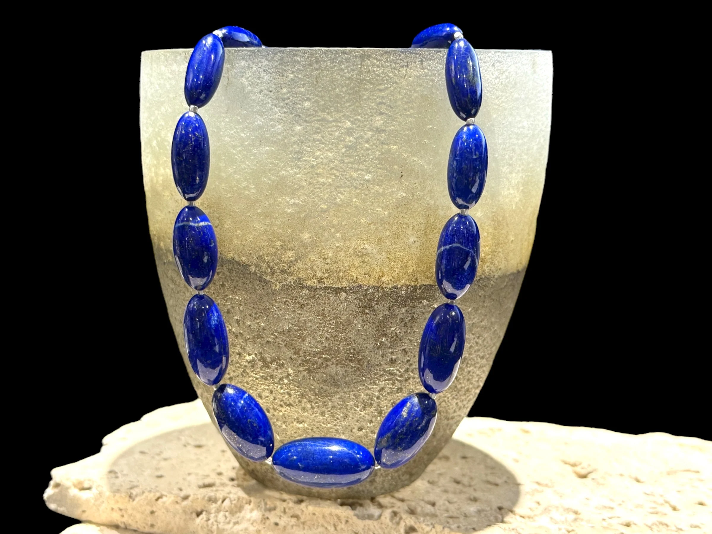 Simple Lapis Lazuli Necklace - Image 3