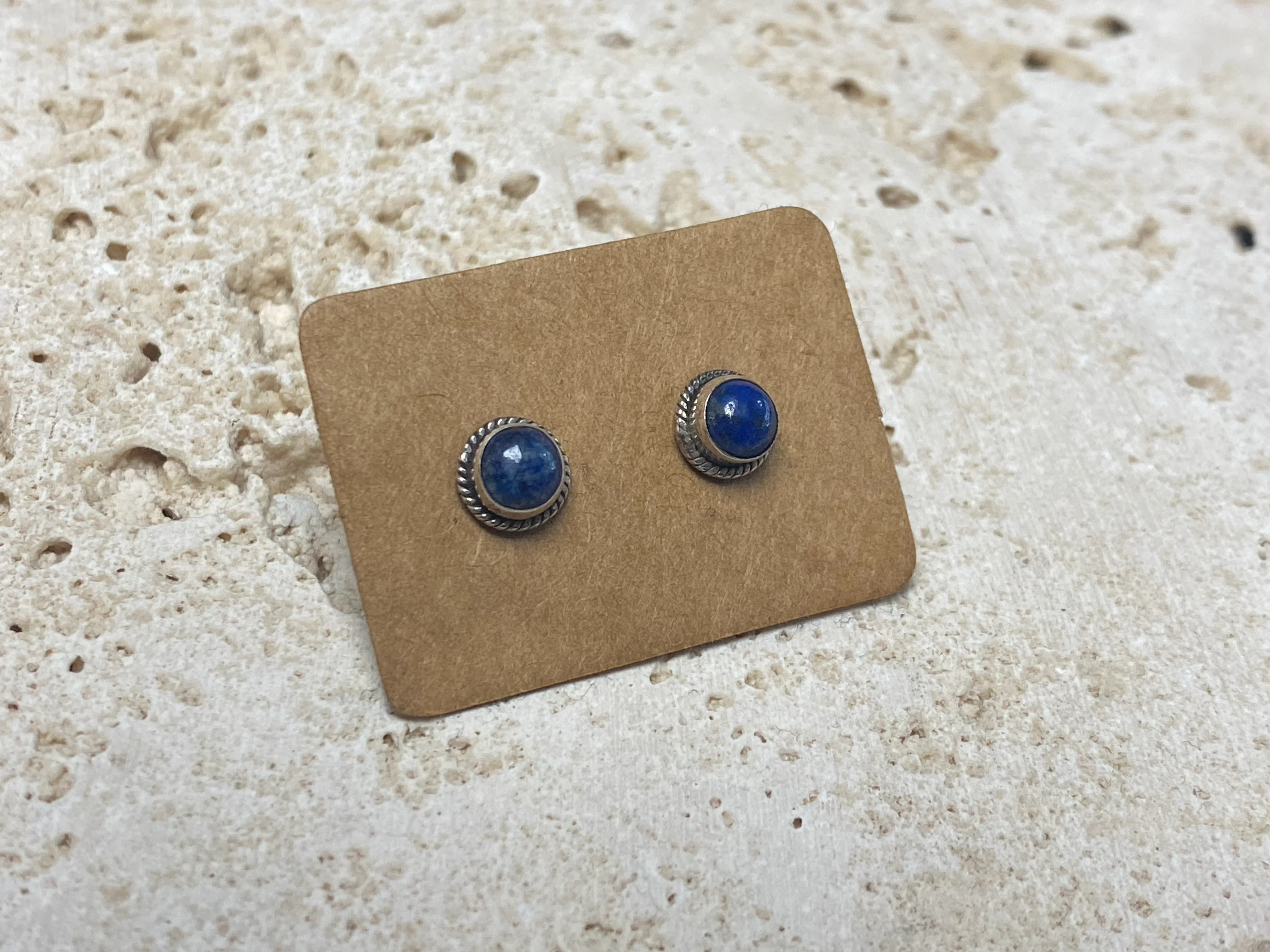 Small Lapis Lazuli Silver Studs - Four Styles - Image 4