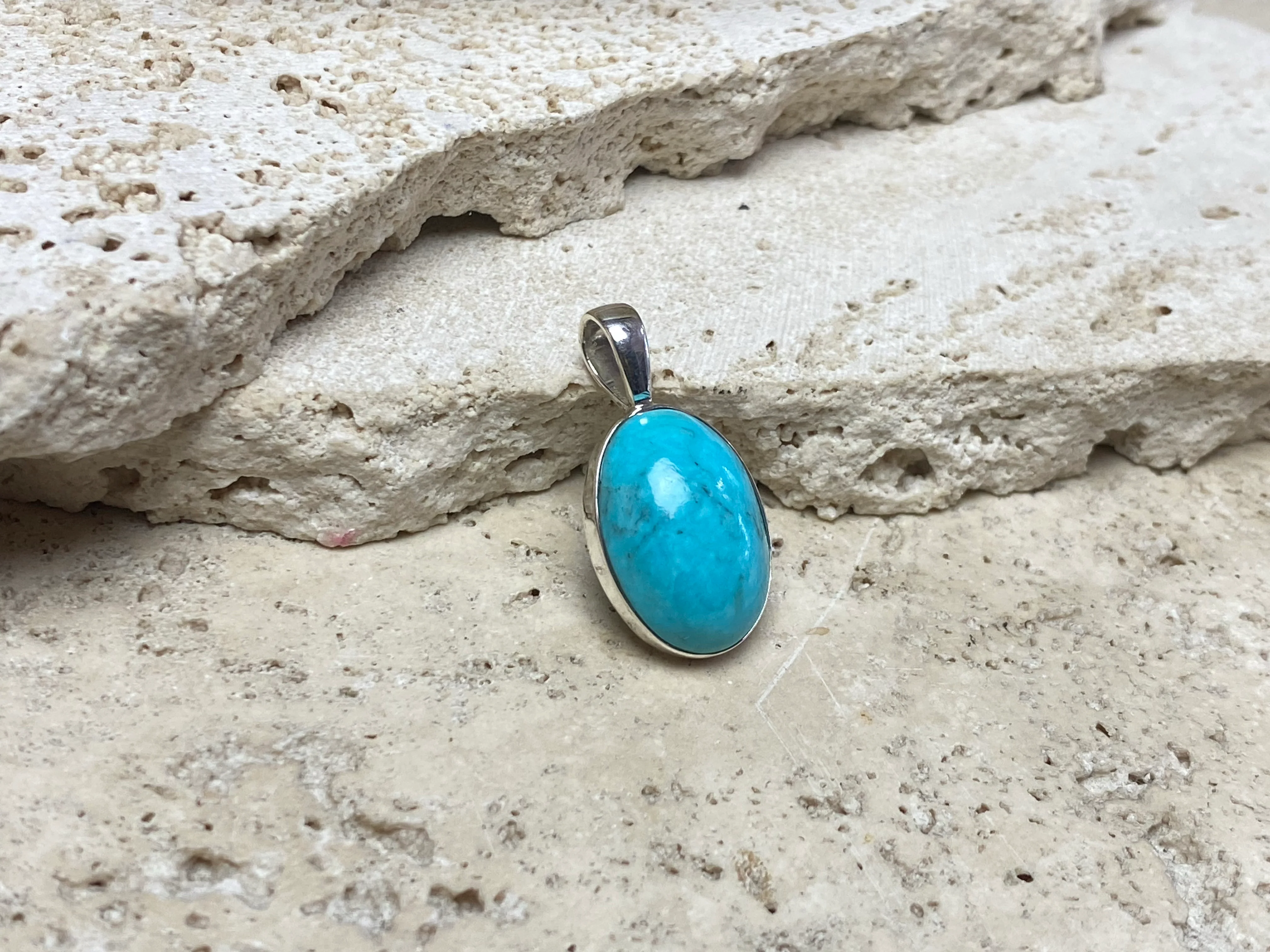 Blue Turquoise Silver Pendants - Image 4